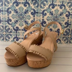 Kate Spade Blush Wedge sandals NWOT